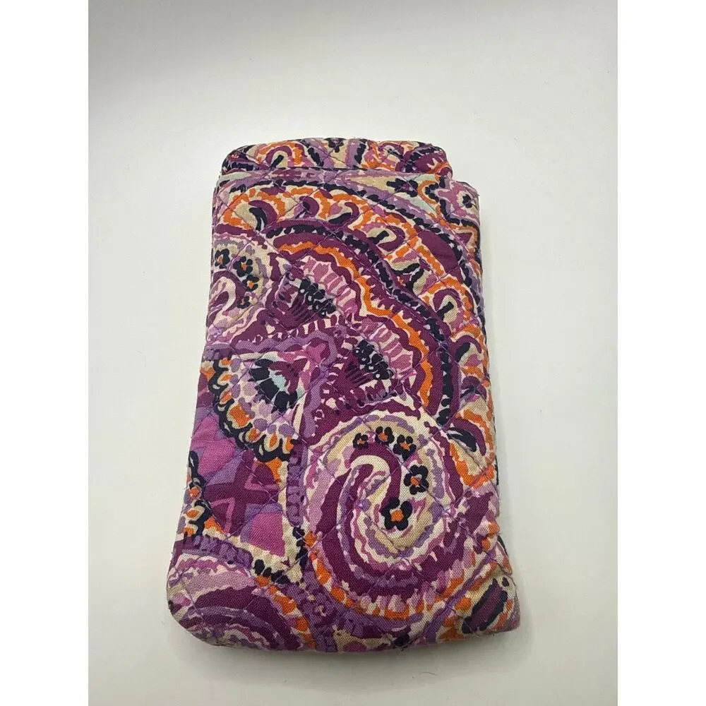 Vera Bradley Double Eyeglass Case Dream Tapestry Purple Paisley Retired